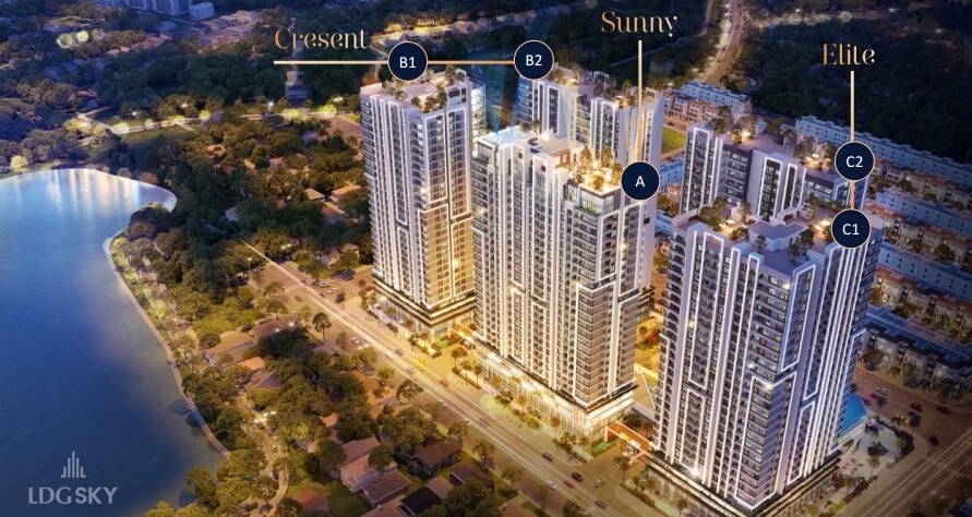 Bố trí các block LDG Sky