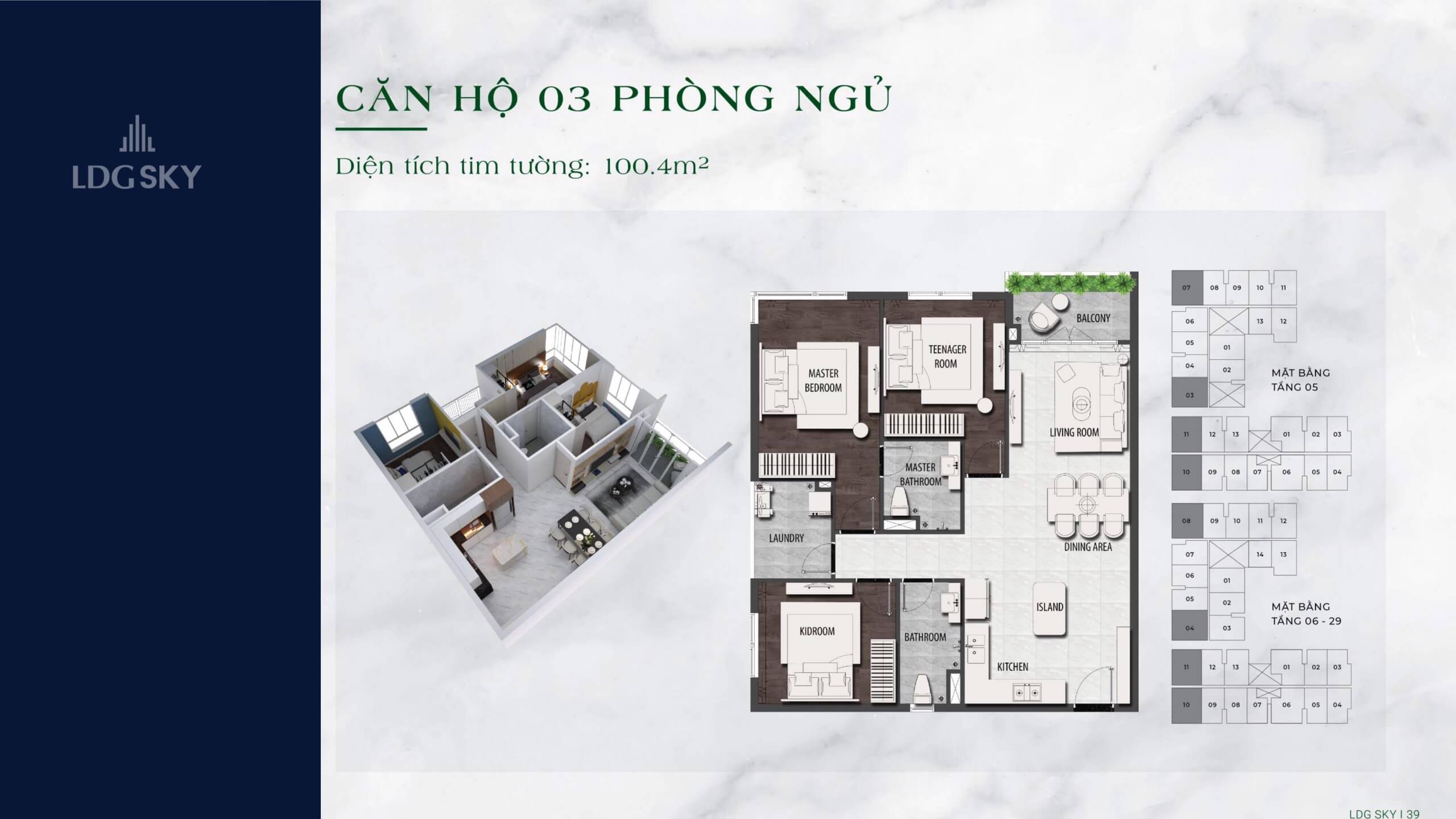 Căn 100m2 tại LDG Sky