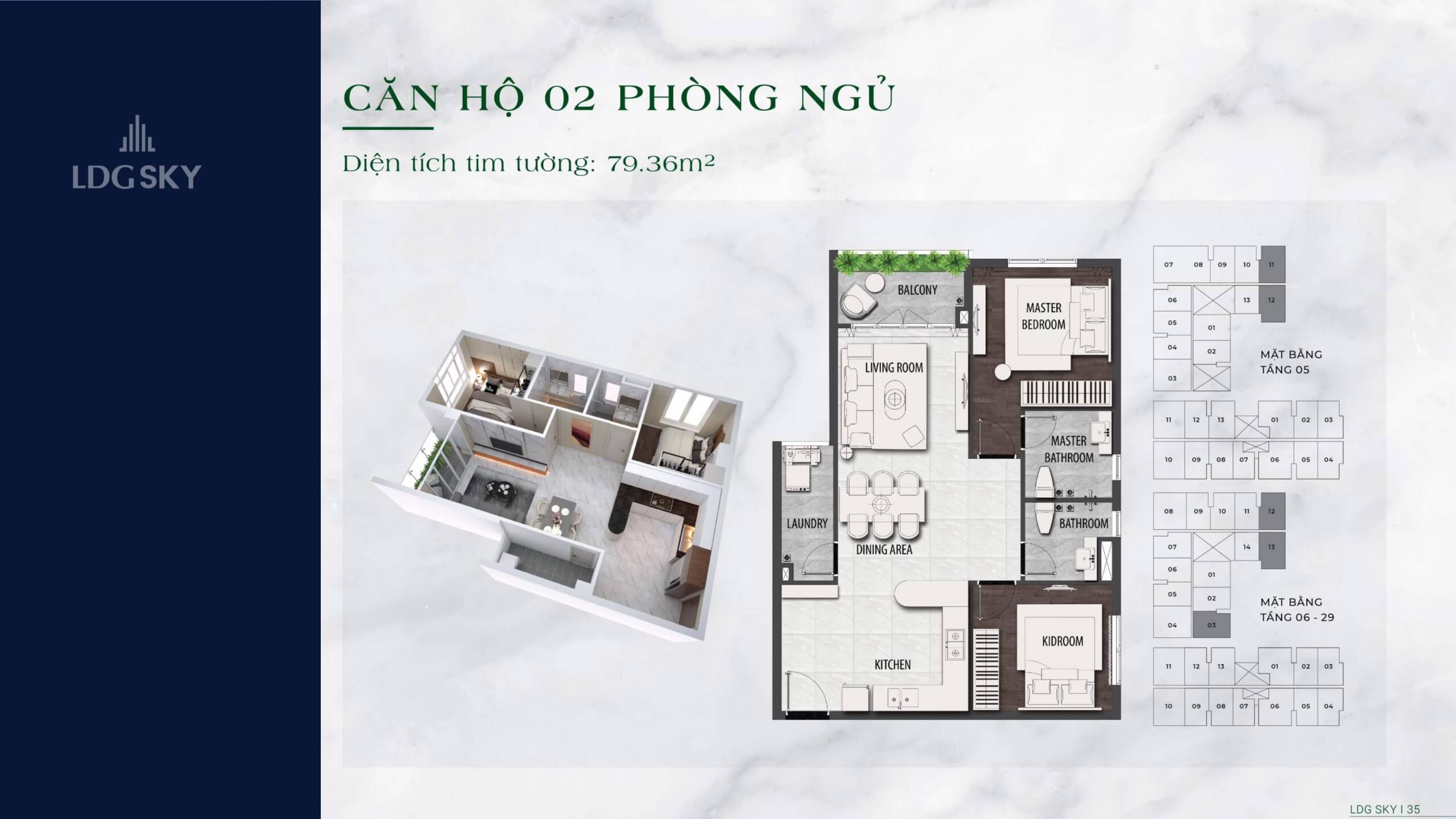 Căn 79m2 tại LDG Sky