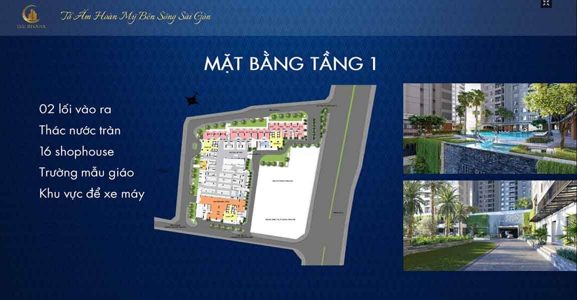 Mặt bằng tầng 1 The Rivana
