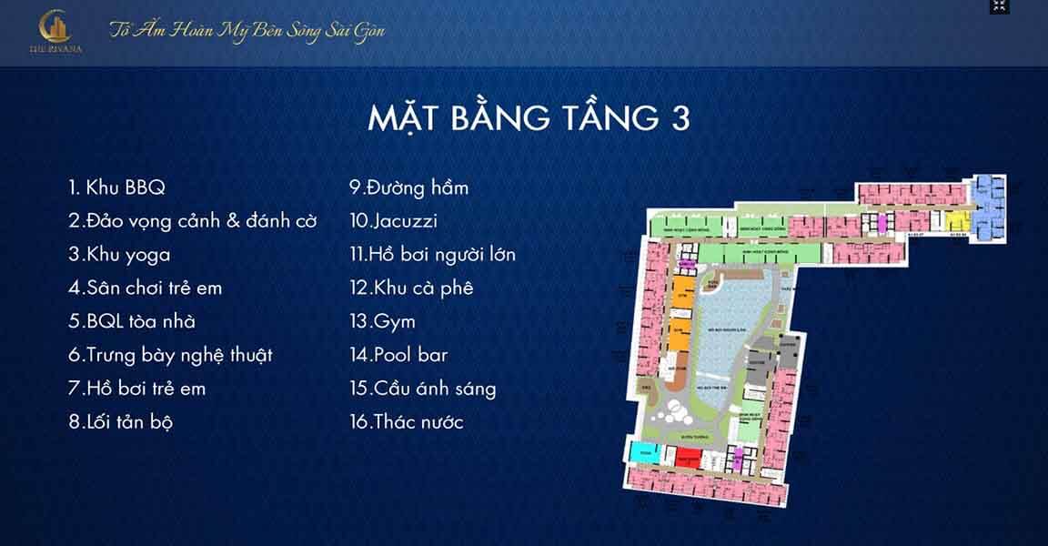 Mặt bằng tầng 3 The Rivana