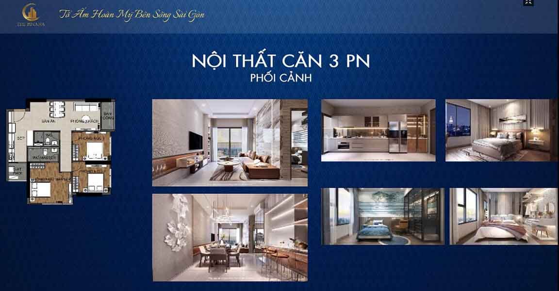 Thiết kế 3 phòng ngủ The Rivana