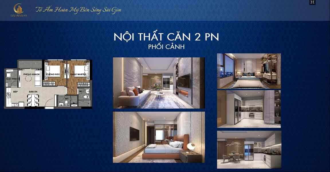 Thiết kế căn hộ 2pn Rivana